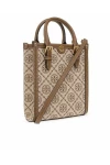 Tory Burch Mini T Monogram Tote Khaki Women